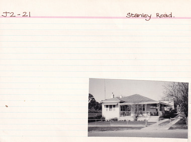 Card (Series) - Index Card, George Tibbits, Stanley Road, Beechworth, 1976