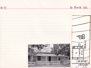 Card - Index Card, George Tibbits, 16 Ford Street, Beechworth, 1976