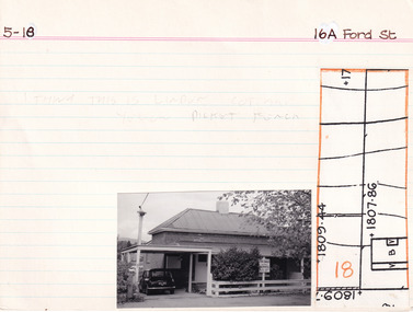 Card (Series) - Index Card, George Tibbits, 16A Ford Street, Beechworth, 1976