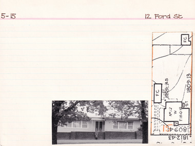Card (Series) - Index Card, George Tibbits, 12 Ford Street, Beechworth, 1976