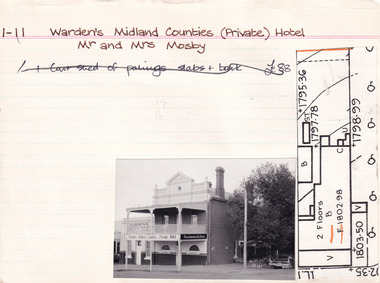 Card (Series) - Index Card, George Tibbits, Corner Ford and Church Streets, Beechworth, 1976