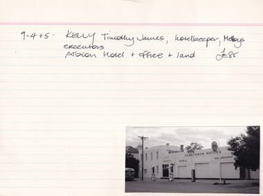 Card (Series) - Index Card, George Tibbits, Cnr Ford and Camp Streets, Beechworth, 1976