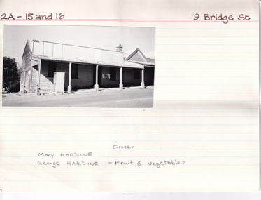 Card (Series) - Index Card, George Tibbits, 9 Bridge Street, Beechworth, 1976