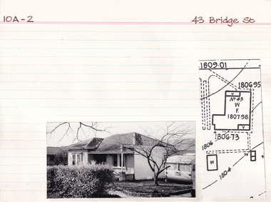 Card - Index Card, George Tibbits, 43 Bridge Street, Beechworth, 1976