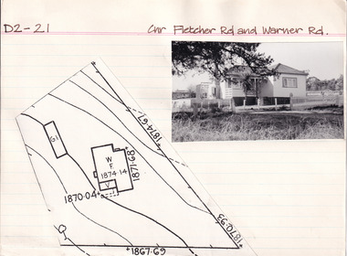 Card (Series) - Index Card, George Tibbits, Cnr Fletcher Road and Warner Road, Beechworth, 1976