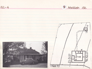 Card (Series) - Index Card, George Tibbits, 9 Mellish Street, Beechworth, 1976