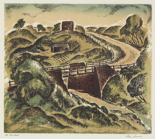 Print, Alan Sumner, 'Red Brick Bridge Over Darebin Creek (2)', c.1947