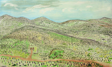 Painting, Aunty Gwen Garoni, 'Regrowth after the fires', 2010