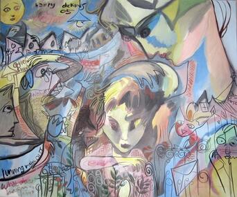 Painting, Barry Dickins, 'Running Out of Time', 2005