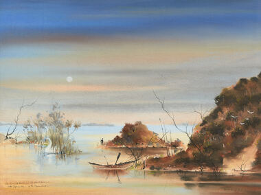 Painting - Brian McGuffie, Brian McGuffie, The River of Tears, Lake Tyers, In the Dreamtime, 1992