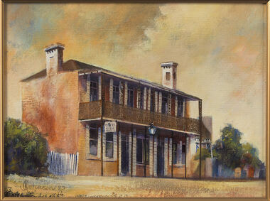 Painting, CR Johnson, 'Mellow Brick, Royal Hotel, Hill End NSW', 1980
