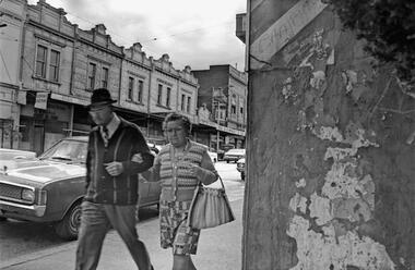 Photograph - David Wadelton, David Wadelton, Stepping out, High Street Northcote, 1975