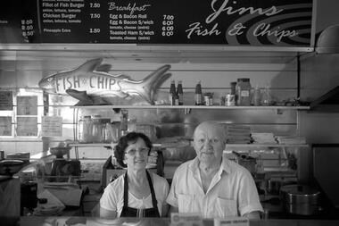 Photograph, David Wadelton, 'Jim & Pam in their High Street Fish & Chip Shop', 2014