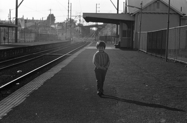 Photograph - David Wadelton, David Wadelton, Unknown child, Merri Station, 1977