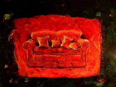 Painting - Heather Shand, Heather Shand, Big Red Couch, 2005
