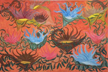 Painting, Uncle Herb Patten, 'Wall Paper Flowers', 2004