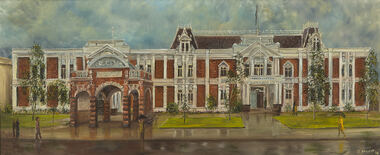 Painting, J Dollery, Preston Town Hall, 1978