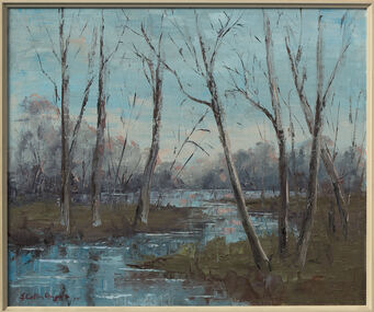 Painting - J Colin Angus, J Colin Angus, Bundalong Waters, 1975