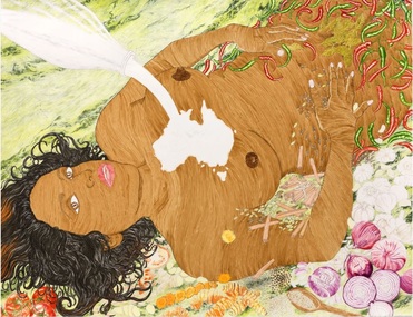 Drawing, TextaQueen, 'Ritual' (from the series 'Rise and Fall'), 2015