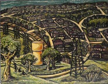 Painting, Sharon West, View of Mt. Cooper Estate, 2002