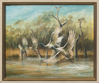 Painting - Bill Beavan, Bill Beavan, Flying Ibis, 1979