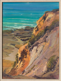 Painting, Chris White, Cliff Study, Airey's Inlet, 1995