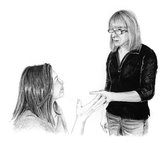 Drawing, Helen Semmler, Book Illustration for Ghost Ride by Rosemary Hayes; Page 18, 2010