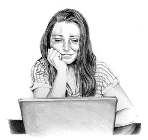 Drawing, Helen Semmler, Book Illustration for Ghost Ride by Rosemary Hayes; Page 22, 2010