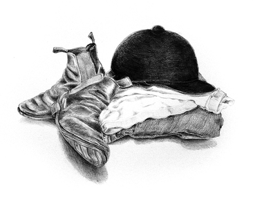 Drawing, Helen Semmler, Book Illustration for Ghost Ride by Rosemary Hayes; Page 59, 2010