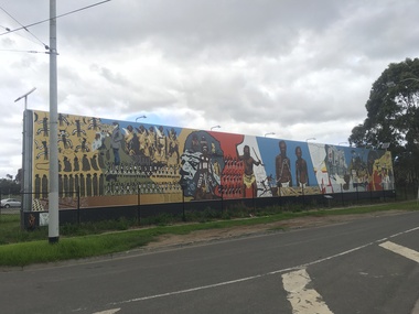 Artwork, other, Megan Evans, Millie Yarran, Ian Johnson, Les Griggs, Elaine Trott and Ray Thomas, 'Koori Mural', 1983