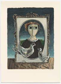 Print, Yosl Bergner, 'Girl with Two Iron Birds', Unknown