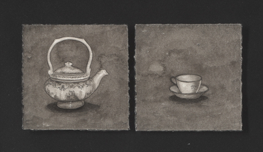 Drawing - Paul Compton, Paul Compton, Teapot and Teacup Ensemble, 2010