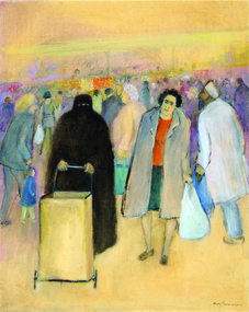 Painting - Mary Hammond, Mary Hammond, Preston Market, Saturday late, 2009