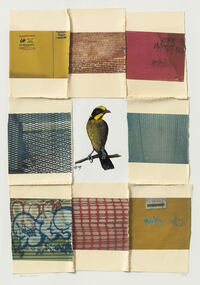 Mixed media, Louise Grant, 'Helmeted Honey Eater', 2004