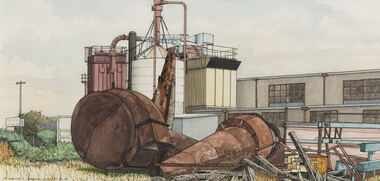 Work on paper, Ken Senior, 'DIM Furniture, Thomastown (Industryscapes 34)', 2005