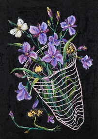 Painting, Deanne Gilson, 'Before Joseph Banks, Our Baskets and Plants Held Sacred Knowledge, Chocolate Lily', 2023