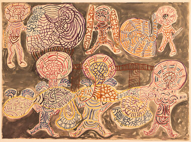 Artwork, other - Mythological subject, Anonymous Aboriginal, 1950's