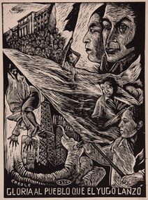 Artwork, other - Jesus Alverez Amaya, Gloria al Pueblo que el Yugo Lanzo, 1959