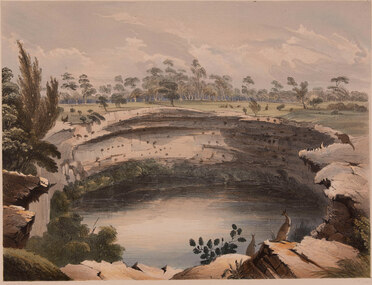 Work on paper - The Devil's Punchbowl near Mt Schanck, George French Angas