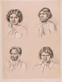 Work on paper - Typical Portraits of Aborigines, George French Angas, 1846-1847