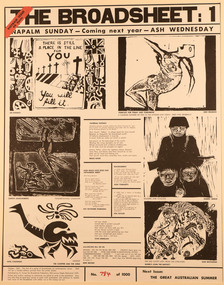 Artwork, other - Napalm Sunday December 1959 Broadsheet No 1, Noel Counihan
