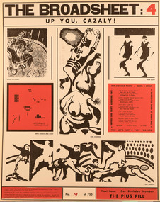 Artwork, other - Up you, Cazaly ! 1968 Broadsheet No 4, Noel Counihan