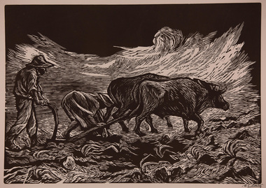 Artwork, other - Bueyes [Oxen], Arturo Garcia Bustos