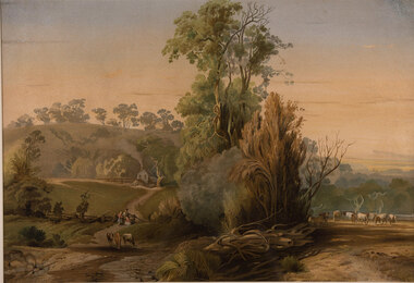 Artwork, other - A Summer Evening in the Pentland Hills 1876, Louis Buvelot
