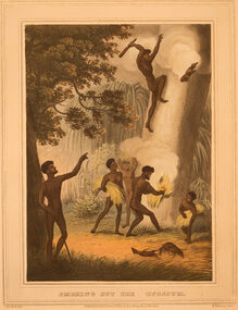 Artwork, other - Smoking out the Opossum 1813, John Heaviside Clark ( M.Dubourg after)