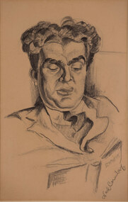 Work on paper - Portrait of Judah Waten 1936, Noel Counihan