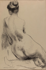 Artwork, other - [Untitled Seated Female Nude] 1965, Noel Counihan
