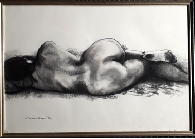 Artwork, other - Reclining Female Nude, rear view - 1983, Noel Counihan