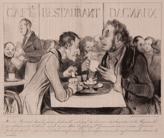 Artwork, other - 623 Vois tu, Bertrand .... Cafe Restuarant of Lambs, Honore Daumier