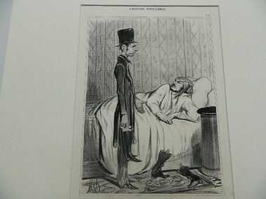 Artwork, other - 687 Visite matinale d'un creancier a propos de bottes, Honore Daumier